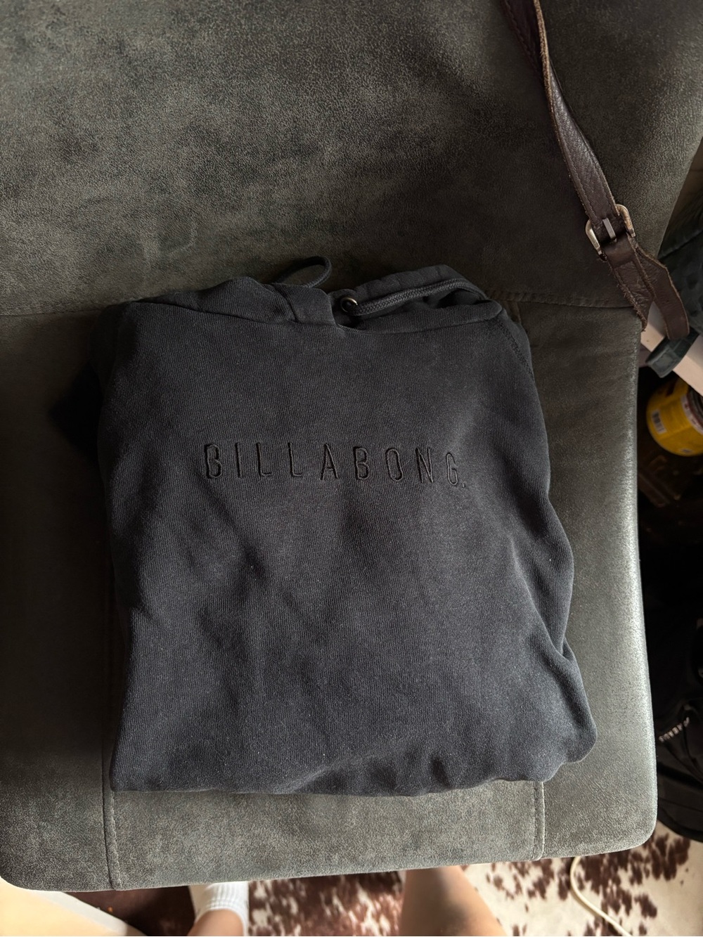 Billabong Black Minimal Logo Hoodie